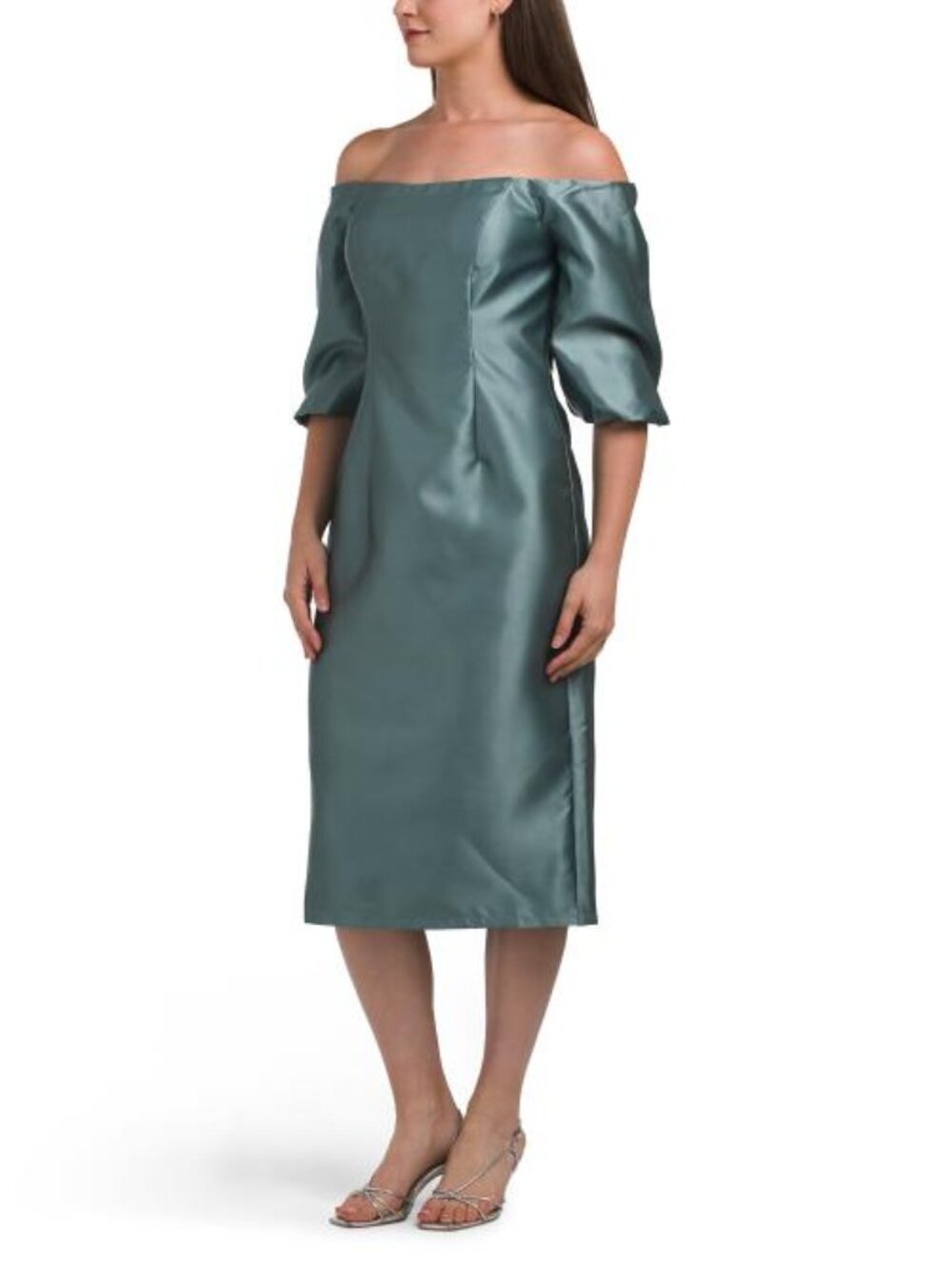 RENE BY RENE RUIZ Off The Shoulder Puff Sleeve Tea-length Dress